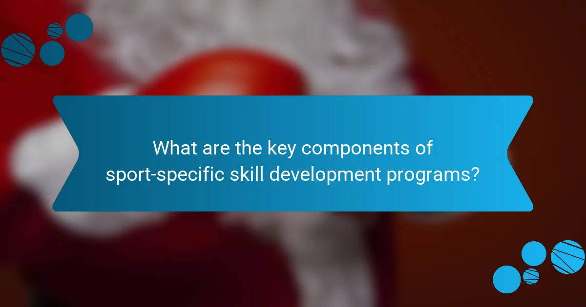What are the key components of sport-specific skill development programs?
