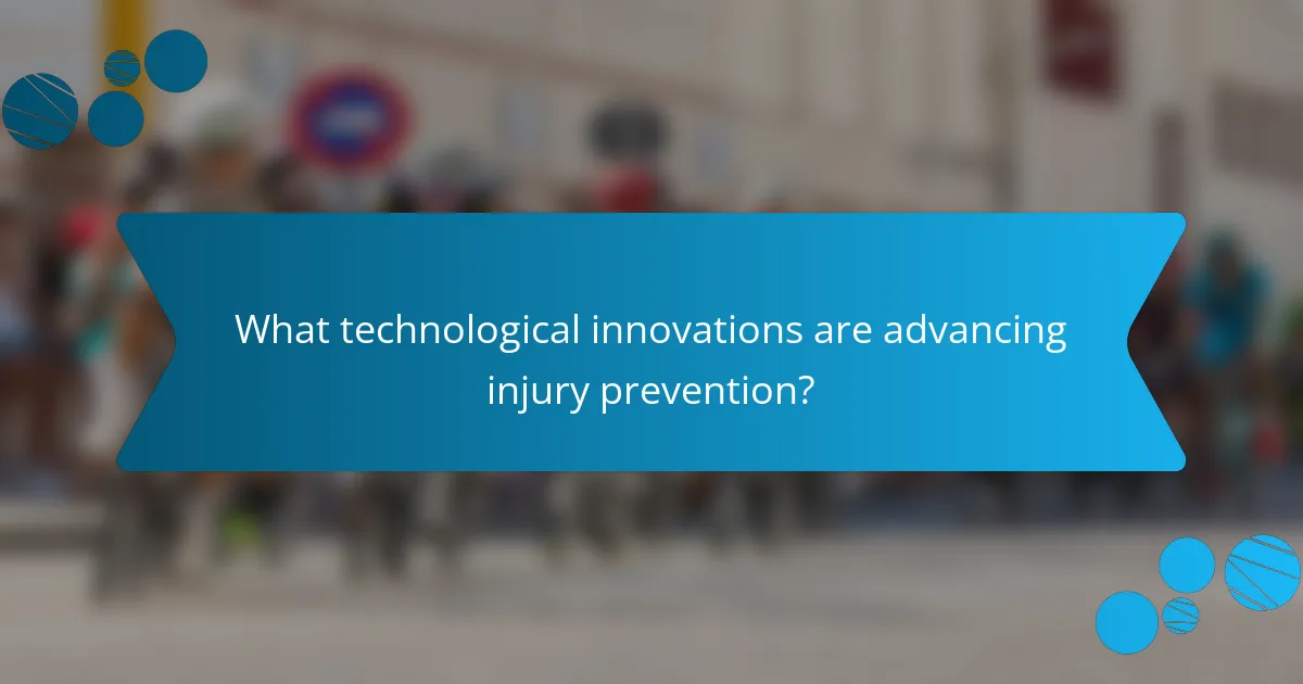 What technological innovations are advancing injury prevention?