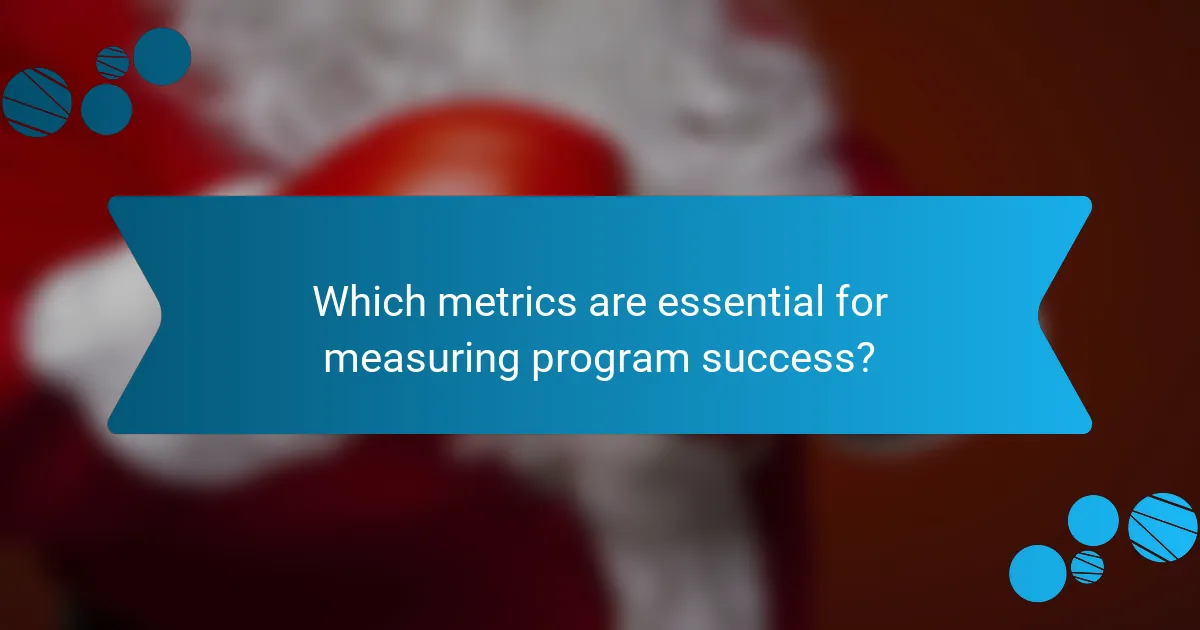 Which metrics are essential for measuring program success?